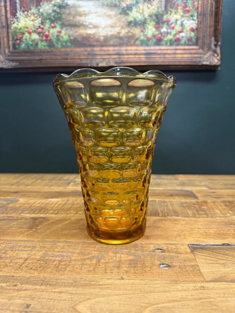 Vintage 1960's Federal Glass Colonial Yorktown Amber Gold 8